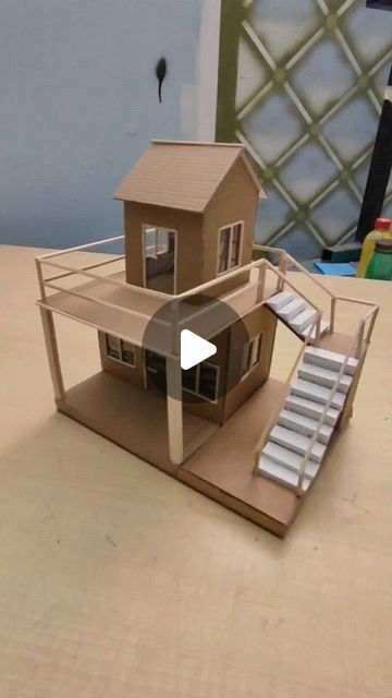 Cardboard House Craft, House Craft Ideas, House Craft, Cardboard House, Creative Idea, Beautiful Painting, Home House, Interactive Toys, Insta Instagram