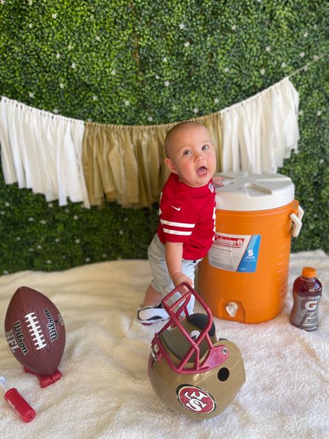 Baby Football, First Year Photos, Football Themes, Football Baby, Football Photos, First Down, First Birthday Photos, Babies First Year, Baby Photoshoot