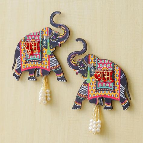 Webelkart Premium Elephant Designer Set of 2 with Shubh Labh Wall Hanging for Diwali Decoration| Wall Decor |Temple Decor Wall Hanging |Pooja and Home Decor Hanging (5.5" Inches) About Product : Package contents: Pack Of 2 Elephant Decorative Wall Hanging Temple Hanging For Home And Office Decor : Multi-color,Material: Wood 5.5"Inches Handcrafted Wall Hanging For Decoration in Home Temple Mandir Office Shop Counter Decorative ShowPiece Marriage Wedding Return Gift, Diwali Decoration, House W... Hanging For Diwali Decoration, Wall Hanging For Diwali, Andrew Loomis, Temple Decor, Decorative Wall Hanging, Decoration House, Shop Counter, Diwali Decoration, Home Temple