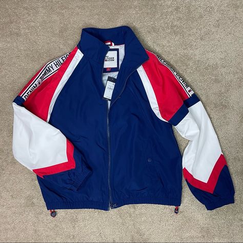 Brand New With The Tags, Never Been Worn. Tommy Hilfiger Hoodless Jacket With Button Pockets. Hoodless Jacket, Tommy Hilfiger Outfits, Tomy Hilfiger, Gray Peacoat, Red Jacket Women, Blue Winter Coat, Tommy Hilfiger Jacket, Short Puffer Jacket, Black Puffer Coat