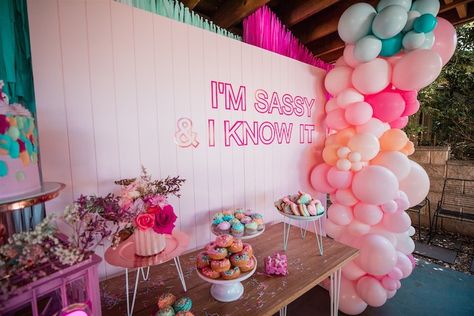 Sassy And I Know It Party, Sassy Six Birthday Party, Sassy 7 Birthday Party Ideas, Sassy Seven Birthday Party, Mommy And Me Party Ideas, Im Two Sassy Birthday, Seven And Sassy Birthday Party, Two Sassy Birthday Party Theme, Fabulous Five Birthday Party