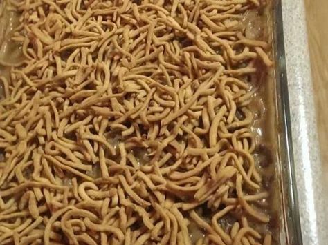 My kids grew up eating this and absolutely love it. They are now serving it to their own families. Its one of my  comfort foods . Mock Chow Mein, Chow Mein Hotdish Recipe, Chow Mein Casserole, Beef Chow Mein, Hotdish Recipes, Chow Mein Recipe, Chow Mein Noodles, Hot Dish, Healthy Food List