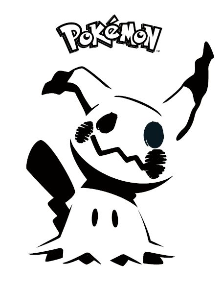 Posada Shirt, Mimikyu Tattoo, Pokemon Silhouette, Pokemon Themed Party, Pumpkin Stencils, Pumpkin Carvings Stencils, Pumpkin Stencil, Tattoo Design Book, Cute Shirt Designs