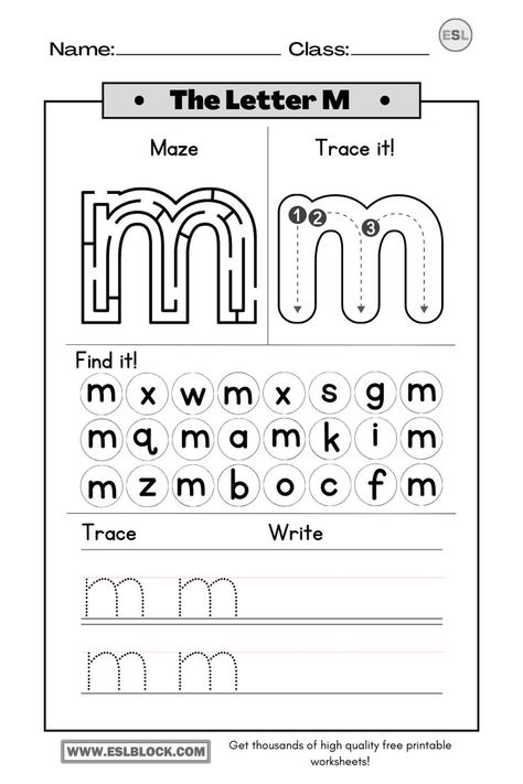 Letter N Activities, Letter N Worksheet, Letter M Worksheets, Phonics Worksheets Free, Tracing Worksheets Free, The Letter N, Kindergarten Letters, The Letter M, Kids Worksheets Preschool