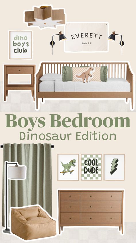 For the dino loving kiddies! 🦖#boysbedroom #boysroom #bedroomfurmiture #daybed #curtains #dinosaurdecor #boysroomideas #boysroommakeover   Follow my shop @Chelsalately on the @shop.LTK app to shop this post and get my exclusive app-only content!  #liketkit #LTKhome #LTKfamily #LTKkids @shop.ltk https://liketk.it/4uRib Bedroom With Daybed Ideas, Boys Dinosaur Bedroom Ideas, Bedroom With Daybed, Bedroom Ideas Themes, Kids Modern Bedroom, Dinosaur Bedroom Ideas, Boys Bedroom Decor Ideas, Dinosaur Bedroom Decor, Boys Dinosaur Bedroom