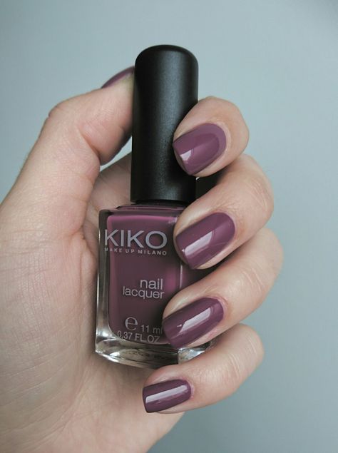 #kiko #KikoMilano #Nailpolish 317 Dark Antique Pink Purple Nail Polish Colors, Wine Nail Polish, Wedding Ring Holder Necklace, Makeup Kiko, Solid Nails, Dark Purple Nails, Wine Nails, Ring Holder Necklace, Pretty Nail Colors