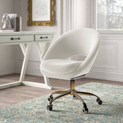 White Spinning Desk Chair, Kelly Clarkson Office Furniture, Cute Desk Chairs Bedrooms, Aesthetic Chairs For Desk, Desks Chair, Cute Desk Chairs, White Office Chairs, Desk Chair Ideas, Chair For Desk