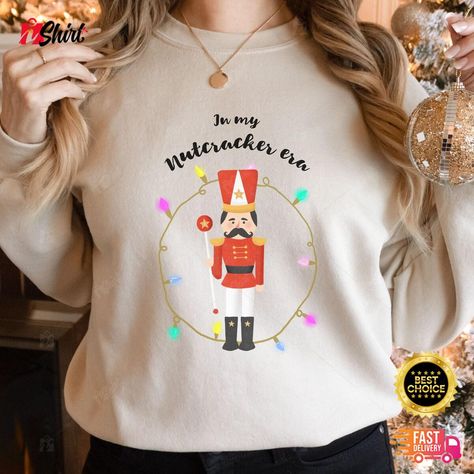 Nutcracker Gifts Ballet, Holiday Crewneck, Ballet Gift, Cute Christmas Shirts, Nutcracker Ballet, Xmas Shirts, Sweatshirt Christmas, Nutcracker Christmas, Etsy Shipping