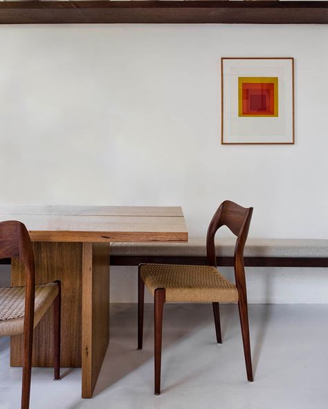 Danish Red on Instagram: “More Vintage Danish @felipehessarquitetos Niels Møller Model 71 dining chairs for Casa Sampaio Vidal, São Paulo. Photo: Filippo Bamberghi.…” Image Description, Room Planning, Modern Love, Room Chairs, Danish Design, Dining Room Chairs, Tumblr Blog, Dining Bench, Kitchens