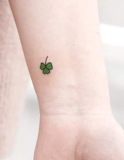 Small Irish Tattoos, Irish Shamrock Tattoo, Shamrock Tattoo, Four Leaf Clover Tattoo, Shamrock Tattoos, Miniature Rose, Traditional Style Tattoo, Irish Tattoos, Clover Tattoos