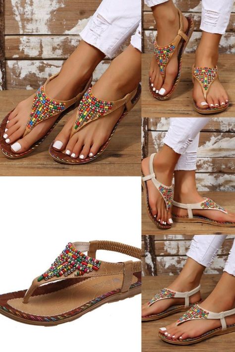 #Beads #Comfort #Ankle #Walking #Shoes #T-Strap #Open #Toe #Dressy #Casual #Flip #Flops #Summer #Beach #Flats #Thong #Sandals #bygoods Summer Flip Flops, Dressy Casual, Big Sale, T Strap, Thong Sandals, Walking Shoes, Summer Beach, Open Toe, Flip Flops