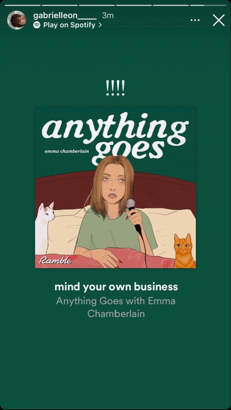 anything goes - emma chamberlain Anything Goes Emma Chamberlain, Emma Chamberlain Wallpaper, Emma Chamberlain Aesthetic, Chamberlain Aesthetic, Visualize Your Highest Self, She Is My Best Friend, Podcast Topics, 2023 Goals, Brat Doll