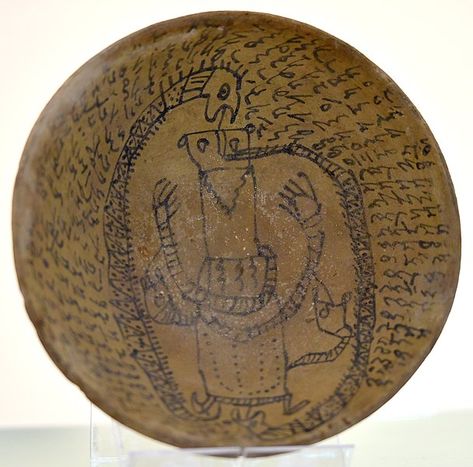 Incantation Bowl, Moon Circle, Ancient Pottery, Human Figure, Wikimedia Commons, Iraq, Snakes, Ceramic Pottery, Science