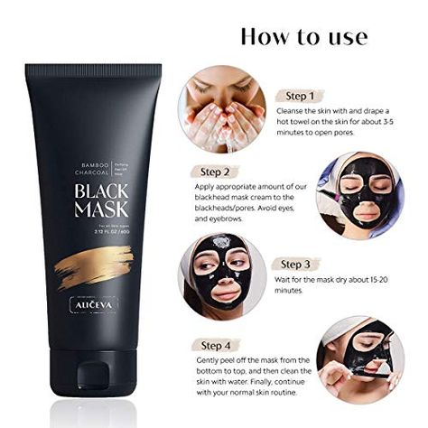 Aliceva Black Mask, Blackhead Remover Mask, Charcoal Peel Off Mask, Charcoal Mask, Charcoal Face Mask for All Skin Types with Brush - 2.12 FL.OZ / 60G Aliceva Blackhead Remover Mask✔MULTIFUNCTION: The blackhead remover mask can be used to remove blackheads or fine hairs from your forehead, nose, chin... Wash-off Masks #Wash-offMasks For more about the product https://www.ladiesbelle.com/products/aliceva-black-mask-blackhead-remover-mask-charcoal/ Blackhead Removal Mask, Black Charcoal Mask, Blackhead Remover Mask, Charcoal Peel Off Mask, Removes Blackheads, Black Head Remover Mask, Minimalist Skincare, Mask For Oily Skin, To Remove Blackheads