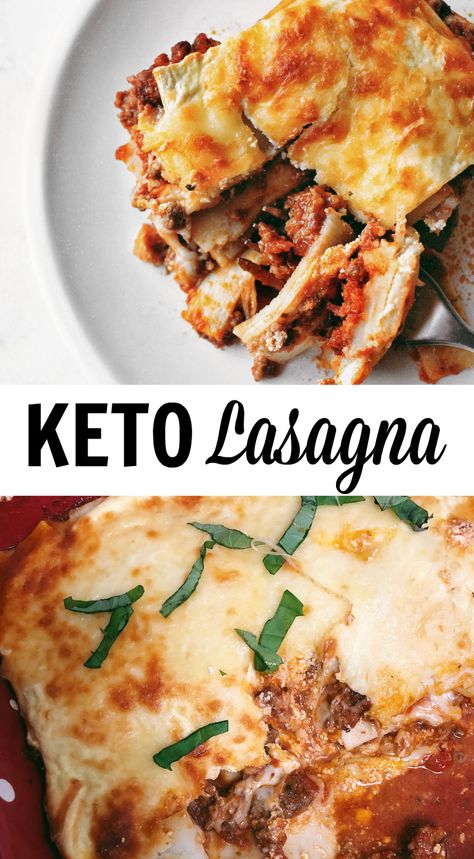 Classic lasagna recipe made with hearts of palm lasagna sheets, making this lasagna KETO friendly (grain-free, gluten-free)