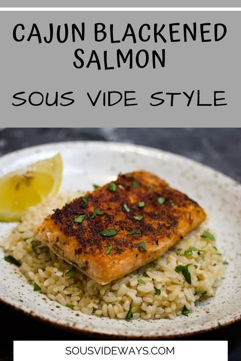 Salmon Recipes Sous Vide, Salmon Sous Vide Recipe, Sous Vide Salmon Recipes, Firehouse Meals, Grilled Beef Ribs, Sous Vide Salmon, Seafood Ideas, Homemade Cajun Seasoning, Pinterest Food