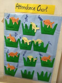 Classroom Attendance Chart, Nursery Class Decoration, Attendance Chart, File Decoration Ideas, Fall Classroom Decorations, School Board Decoration, Paper Crafts Magazine, Preschool Classroom Decor, Preschool Arts And Crafts