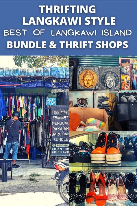 Looking for Langkawi bundle shops? Here are my top picks of Langkawi bundle and thrift shops that are shopping gold mines! #Langkawi #thriftshops #Malaysia #shopping #bundleshops #backpacking Malaysia Shopping, Langkawi Island, Malaysia Travel Guide, Gold Mines, Asian Travel, Tokyo Japan Travel, Malaysia Travel, Travel Route, Travel Destinations Asia