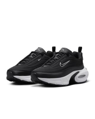 Nike Air Max Portal Women's Shoes Functional Black Nike Air Max With Round Toe, Dynamic Black Nike Air Max Sneakers, Black Breathable Nike Air Max For Streetwear, Nike Air Max Black Dynamic Synthetic Shoes, Black Nike Air Max Breathable Synthetic, Black White Fashion, Air Max, Nike Air Max, Nike Air