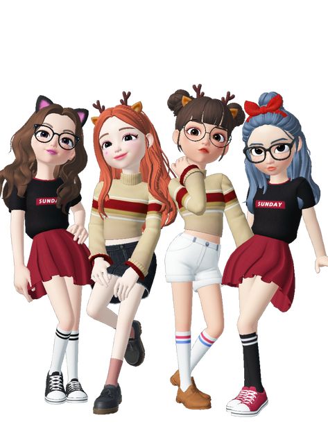 Zepeto Four Girls Cartoon, Backgrounds Room, Background Film, Raph Lauren, Disney Silhouette Art, Lovely Stickers, Best Friend Images, Bff Girls