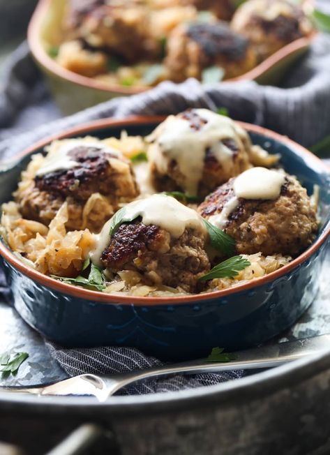 This easy recipe for German Meatballs is made with a savory mustard gravy sauce. These beef, pork and bacon meatballs are a meat lover's dream come true! #germanmeatballs #homemademeatballs #meatballsrecipe #howtomakemeatballs #howtomakehomemademeatballs #gravy #gravyrecipe #bestmeatballsrecipe Bacon Meatballs, German Meatballs, Easy German Recipes, Homemade Gravy Recipe, Pasta Toppings, German Food Authentic, Homemade Egg Noodles, Oktoberfest Food, Homemade Gravy