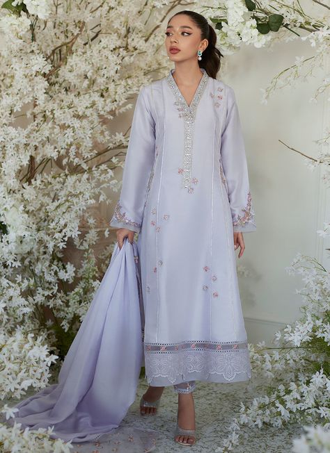 Lilac Shirt, Bridal Lehenga Collection, The Dip, Dress Design Patterns, Silk Kurta, Lehenga Collection, Kurta Designs Women, Dip Dyed, Dyed Silk