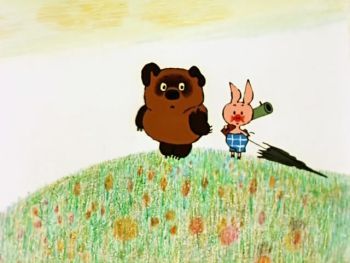 Soviet series of animated shorts by Fyodor Khitruk based on A. A. Milne's Winnie-the-Pooh books. This series is universally beloved and cited throughout all former Soviet Union, and is the definitive version of Winnie there. The biggest … Russian Winnie The Pooh, Soviet Cartoons, Russian Illustration, Jokes In English, Russian Jokes, Russian Cartoons, Childhood Aesthetic, Russian Submarine, English Jokes