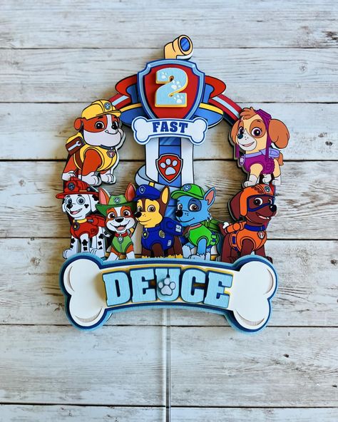 Paw 🐾 Patrol Cake Topper perfect for any paw patrol fan… available in my shop! #pawpatrol #pawpatrolcaketopper #pawpatrolbirthday #caketopper #pawpatrolbirthdayparty #pawpatroldecorations Paw Patrol Cake Topper, Paw Patrol Decorations, Paw Patrol Cake, Paw Patrol Birthday Party, Diy Cake Topper, Paw Patrol Birthday, Second Birthday, Diy Cake, Paw Patrol