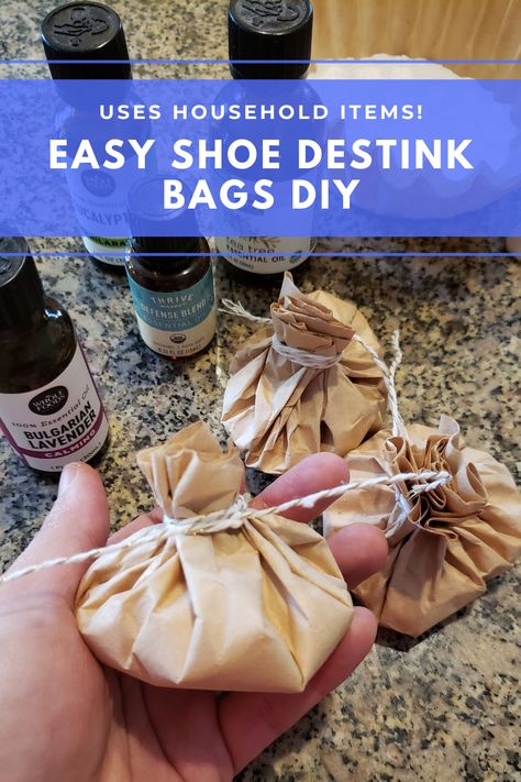 Easy Shoe Destink Bags — Boston Mamas Gym Bag Deodorizer Diy, Diy Shoe Deodorizer Bags, Housekeeping Hacks, Stinky Shoes, Smelly Shoes, Deodorize Shoes, Diy Essentials, Sachet Bags, Inside Shoes