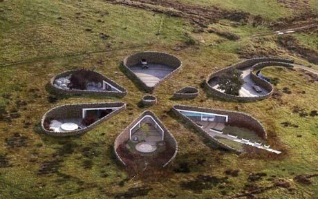 His architects likened it to a giant flower or a neolithic settlement but Gary   Neville's neighbours could never quite get over the resemblance to the set   of the Teletubbies. Case Sotterranee, Mental Block, Ground Source Heat Pump, Earth Sheltered Homes, Gary Neville, Eco House Design, Earth Sheltered, Underground Homes, Permaculture Design