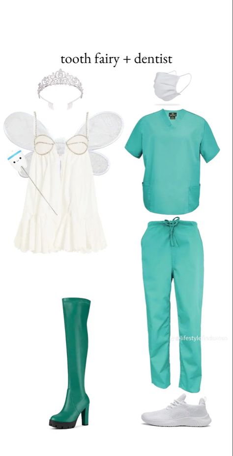 Dentist Halloween, Thatgirl Aesthetic, Kostuum Halloween, Cute Group Halloween Costumes, Halloween Costume Ideas For Couples, Matching Halloween Costumes, Classy Halloween Costumes, Costume Ideas For Couples, Trio Halloween Costumes