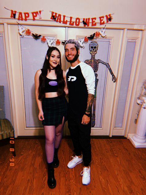 Danny Phantom Costume Couple, Couple Halloween Costumes Danny Phantom, Disfraz Danny Phantom Y Sam, Halloween Costumes Danny Phantom, Danny Phantom Disfraz, Danny Phantom Couple Costume, Couples Costumes Cartoon, Danny Phantom Outfits, Kim Possible Couples Costume