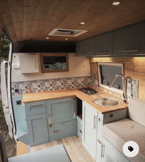 Van Transformation, Van Conversion Kitchen, Campervan Conversions Layout, Ambulance Conversion, Transit Conversion, Camper Van Kitchen, Self Build Campervan, Rv Design, Tiny House Rentals