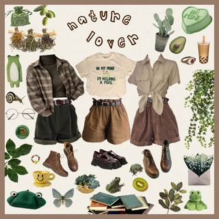 the nature lover :) - - - - - - - - tags: #darkacademia #vintage #hippie #aesthetic #outfit #outfitinspo #kidcore #cottagecore… Herbology Aesthetic Outfit, Science Outfits, Vintage Hippie Aesthetic, Nature Academia, Physical Aesthetic, Mha Outfits, Goth Nature, Favorite Aesthetic, Niche Aesthetic