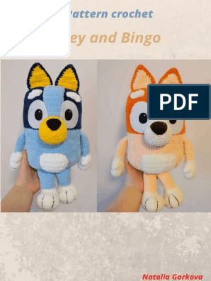 Blueybingo PDF | PDF #CrochetProjects, #DIYCrochet, #CrochetPatterns Free Crochet Pattern For Bluey, Bluey Stuffed Animal Pattern, Crochet Bluey Bingo Amigurumi Free Pattern, Bluey And Bingo Crochet Pattern, Free Crochet Bluey Patterns, Bluey Knitting Pattern Free, Crochet Toys Free Patterns Amigurumi, Crocheted Bluey Characters, Bluey Bingo Crochet Pattern