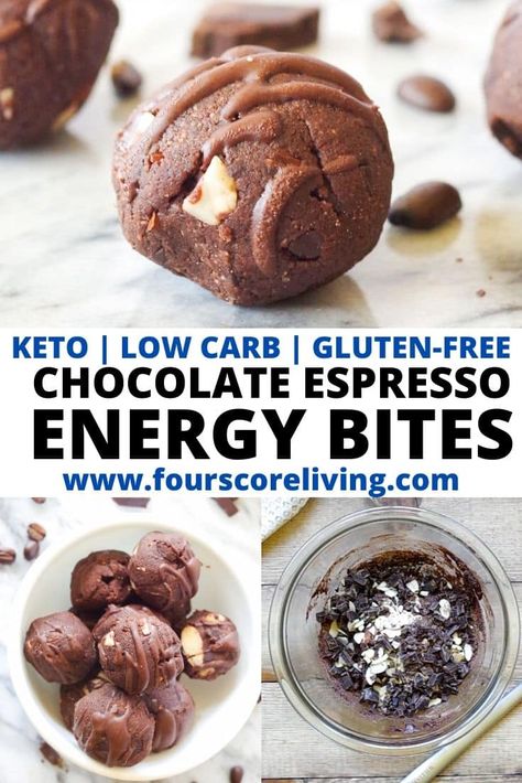 Low Carb Energy Bites, Keto Energy Bites, Keto Energy Balls, Chocolate Energy Bites, Low Carb Chocolate, Keto Chocolate, Keto Meal Prep, Favorite Comfort Food, Low Carb Recipes Dessert