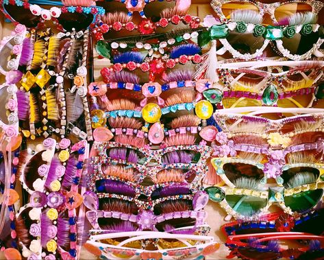 Hand Decorated, Mardi Gras, Sunglasses