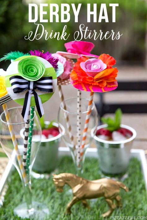 21 Adorable Kentucky Derby Party Ideas - The Polka Dot Chair Derby Crafts, Kentucky Derby Decorations, Kentucky Derby Food, Derby Party Invitations, Kentucky Derby Party Games, Kentucky Derby Theme, Derby Recipe, Kentucky Derby Themed Party, Kentucky Derby Party Ideas