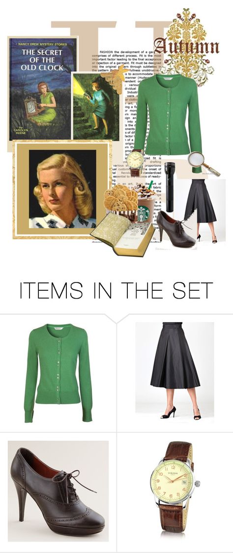 "Nancy Drew Halloween Costume" by meags2002006 ❤ liked on Polyvore featuring art, detective, nancy drew, halloween, aline skirt and womens costume Kylie Costume, Drew Outfits, Drew Aesthetic, Nancy Drew Costume, Book Characters Dress Up, Character Dress Up, Womens Costume, Disney Bounding, Mystery Party