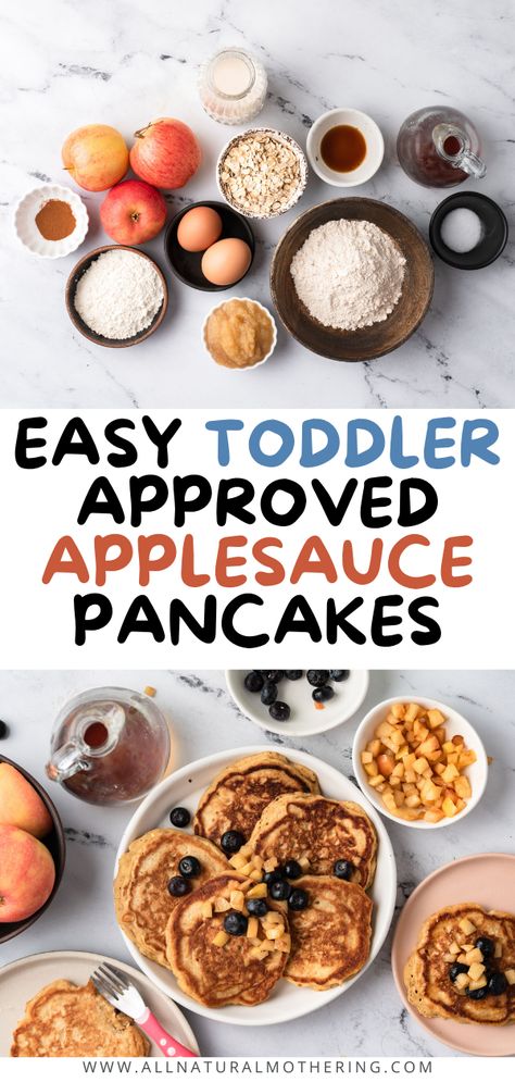 applesauce pancake ingredients Apple Sauce Pancakes For Baby, Apple Sauce Pancakes, Eggs And Oats, Pancakes For Baby, Applesauce Pancakes, Weaning Foods, Baby Pancakes, Nature Craft, Apple Pancakes