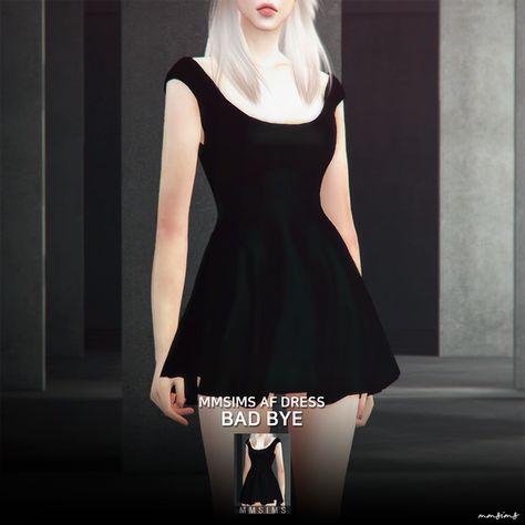 Sims 4 Black Dress, Flowy Black Dress, Mesh Texture, Sims 4 Dresses, Sims 4 Downloads, Sims 4 Mods Clothes, Ts4 Cc, Sims 4 Custom Content, Maxis Match