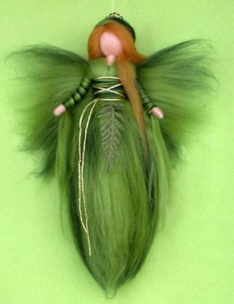 FAIRY DOLL FEE ANGEL FAIRIES Felting Fairy, Felted Fairies, Wool Fairy, Felt Angel, Wool Dolls, Needle Felting Diy, Needle Felted Christmas, Felted Wool Crafts, Bendy Doll