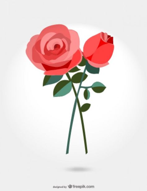 Roses vector illustration Rose Illustration Simple, Rose Illustration Design, Flower Illust, Rose Flower Illustration, Rose Vector Illustration, Vector Rose, Roses Illustration, Flower Vector Illustration, Cartoon Rose