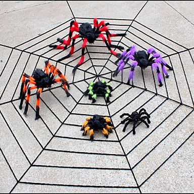 Holiday Decorations Halloween Decorations Halloween Entertaining Animals Black 1pc Spider Webs, Halloween Decoration, Halloween Decorations, Bar, Halloween, Black