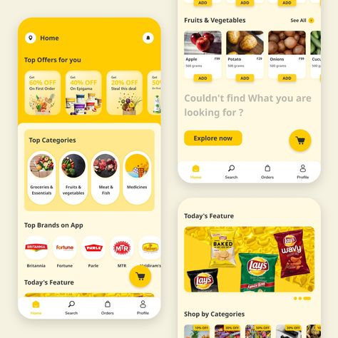 UI app design Grocery App Ui Design, Category Ui Design, Category Ui, Handwritten Logo Design, Grocery Shopping App, Grocery Delivery App, Mobile Website Design, Room Checklist, App Design Layout