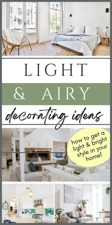 Soothing Home Decor, Light Color Decor Living Room, Light And Airy Living Rooms, Airy Home Design, Ways To Brighten Your Home, Light And Airy Decor, Pnw Aesthetic Home Decor, Airy Living Room Ideas, Airy Living Room Decor