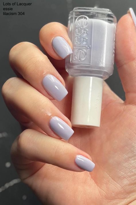 Grey Lilac Nails, Nail Purple, Natural Nails Manicure, Grey Nail Polish, Grey Nails, Nail Polish Swatches, Lilac Nails, Purple Nail Polish, Purple Nail