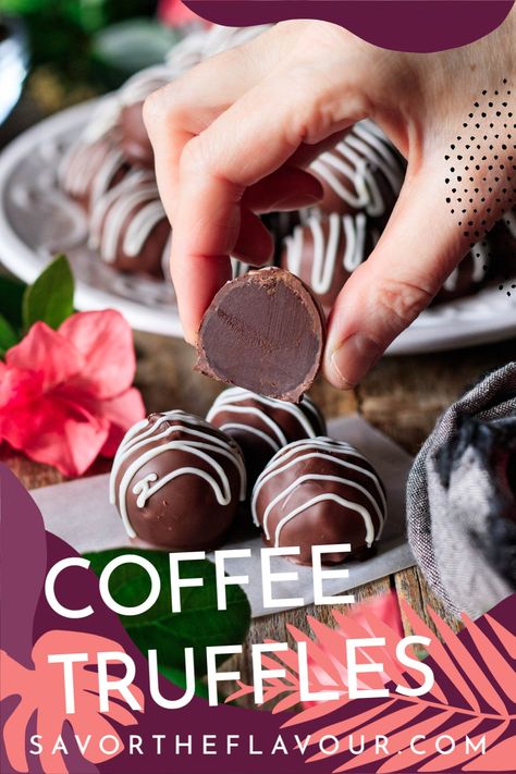 Easy Truffles No Bake, Espresso Truffles Recipe, Coffee Truffles Easy, Chocolate Espresso Truffles, Chocolate Truffles With Condensed Milk, Coffee Truffles Recipe, Truffles Easy No Bake, Kahlua Truffles, Coffee Mousse Truffles