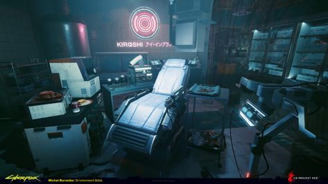 ArtStation - Ripperdoc in Kabuki - Cyberpunk 2077, Michał Burnetko Cyberpunk 2077 Ripperdoc, Ripperdoc Aesthetic, Ripper Doc Cyberpunk, Ripperdoc Cyberpunk, Cyberpunk Workshop, Cyberpunk Medtech, Cyberpunk Lab, Cyberpunk Tech, D20 Modern