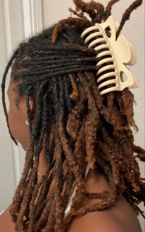 Medium Length Loc Styles, Hairstyles With Claw Clips, Elegant Updos For Long Hair, Cute And Easy Hairstyles, Dreadlocks Styles, Updos For Long Hair, Loc Hairstyles, Beautiful Locs, Latest Hair Trends